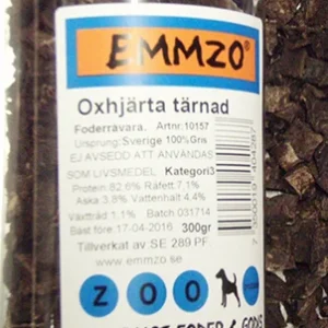 Emmzo Torkad oxhjärta tärnad 300g