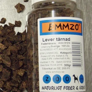 Emmzo Torkad oxlever tärnad 300g