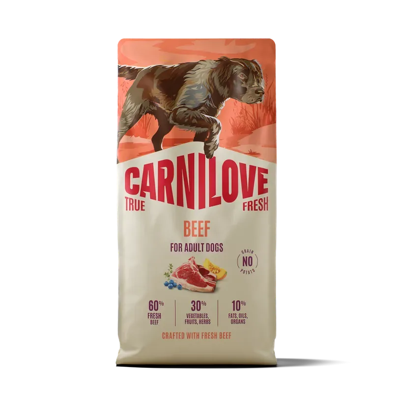 Endast denna vecka Carnilove True Fresh Dog Adult All Breeds Beef torrfoder för hund 12 kg