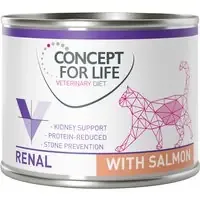 Endast denna vecka Concept for Life Veterinary Diet Renal med lax – 6 x 200 g