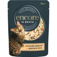 Endast denna vecka Ekonomipack Encore Cat Pouch 48 x 70 g – Kyckling med brunt ris