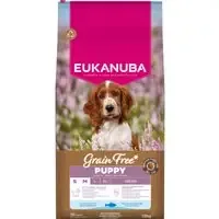 Endast denna vecka Eukanuba Grain Free Puppy Small & Medium Breed Sea Fish – Ekonomipack 2 x 12 kg