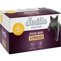 Endast denna vecka Smilla Sterilised portionsform 6 x 100 g – Kalkon & ost