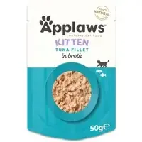 Endast idag Applaws Natural Kitten i buljong 12 x 50 g – Tonfiskfilé