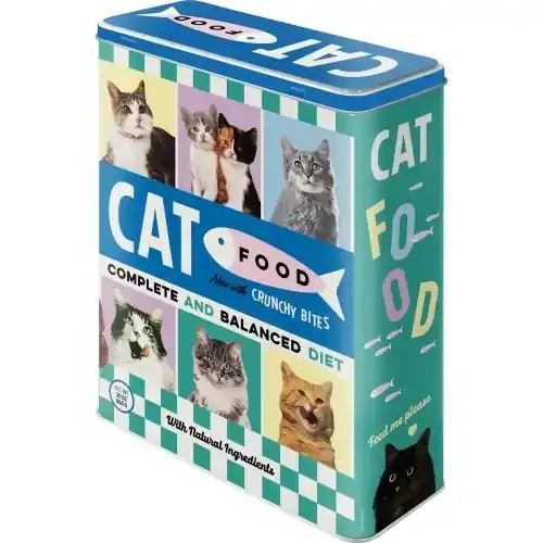 Endast idag Nostalgic Art Retro Plåtburk XL ”Animal club, Cat food”
