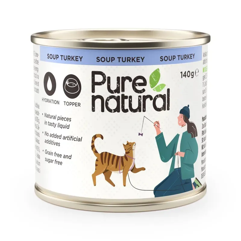 Endast idag Purenatural Cat Soup Turkey 140 g