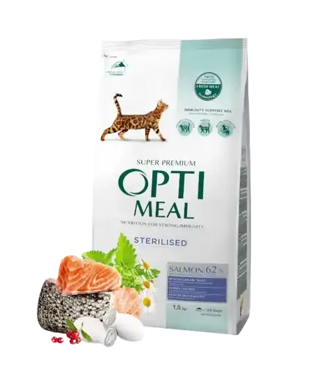 Erbjudande Complete dry pet food for sterilised cats Salmon, 1,5 kg