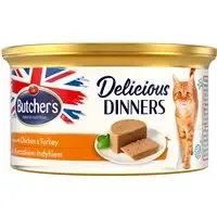 Erbjudandepris Butcher‘s Delicious Dinners Cat 24 x 85 g – Kyckling & kalkon