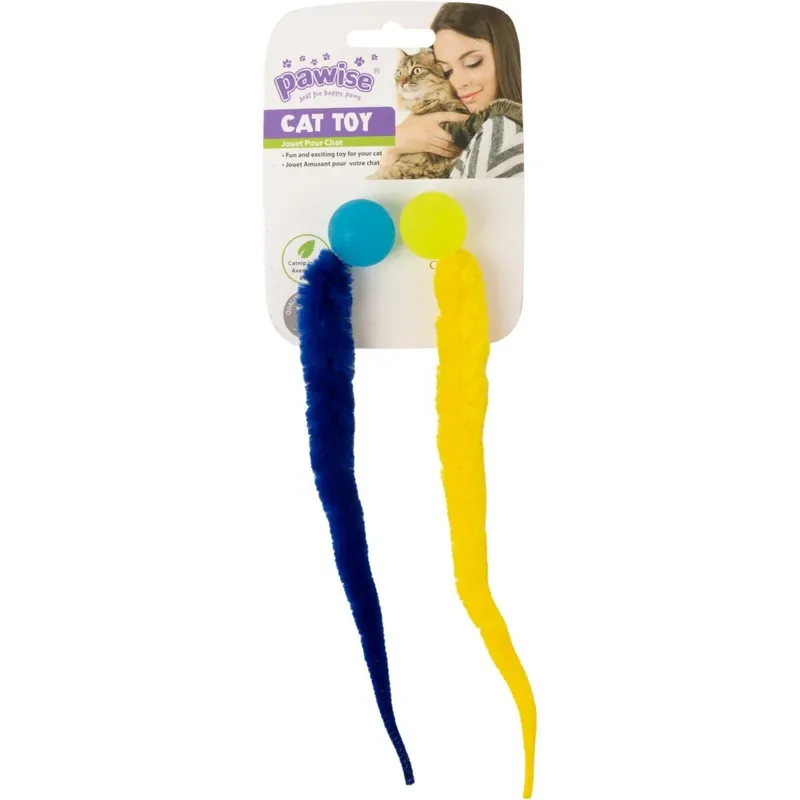 Erbjudandepris Pawise Studsande Ormar Kattleksaker 2-pack