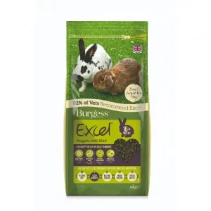 Excel Rabbit Adult 4kg – Kaninfoder med mynta fiberrikt