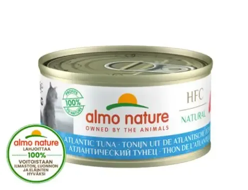 Expressleverans Almo Nature HFC Natural Atlantisk Tonfisk 24 x 70 g våtfoder för katter