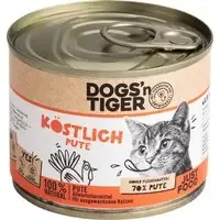 Expressleverans Dogs‘n Tiger Adult Cat 6 x 200 g – Läcker kalkon