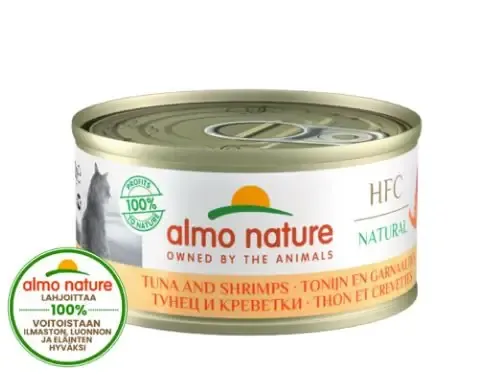 Extra rabatt Almo Nature HFC Natural Tonfisk och Räkor 70 g