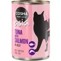 Extra rabatt Cosma Asia i gelé 6 x 400 g – Tonfisk & lax