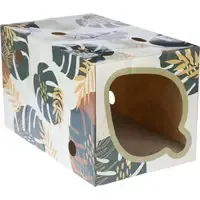 Extra rabatt TIAKI Nature bladmönstrad tunnel för katter – B 30 x H 30 x L 40 cm