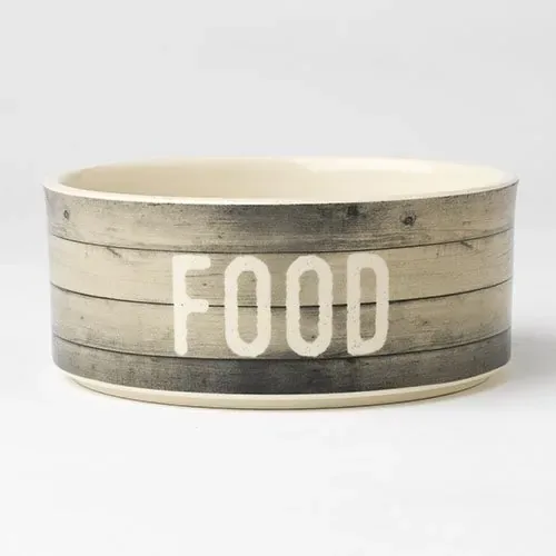 Farm Dog FOOD Bowl 6″ Gray