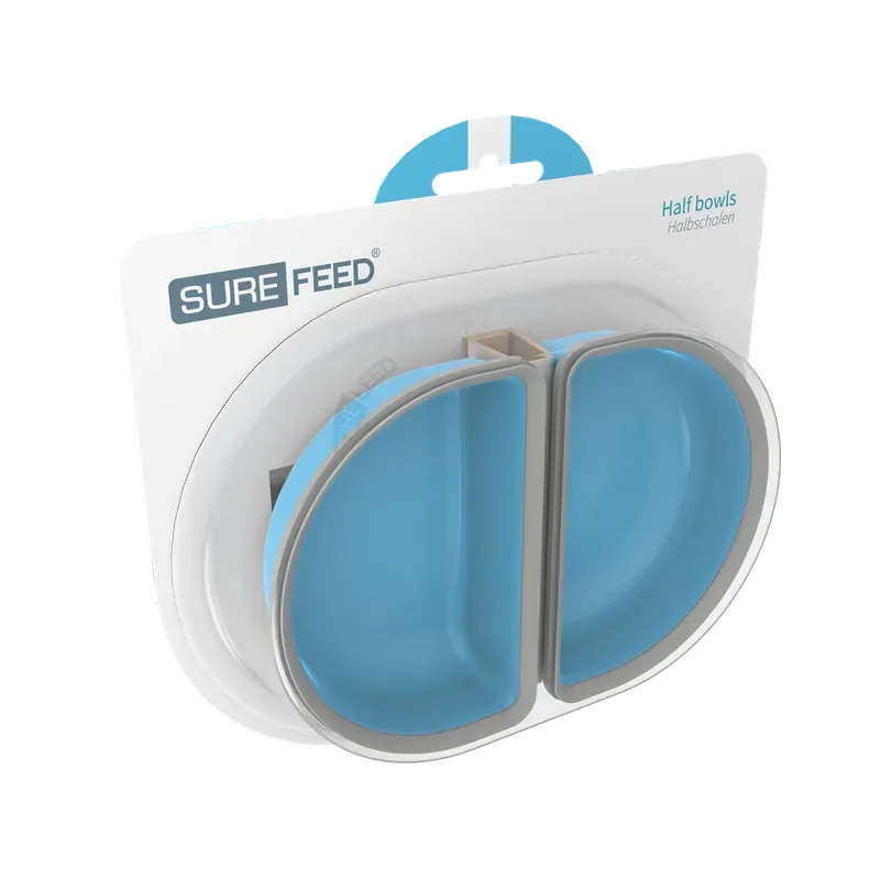 Feeder Half Bowl Blå 2pack Utförsäljning