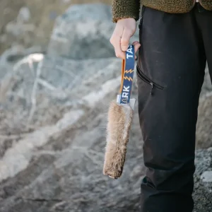 Fickleksak i kaninpäls med handtag