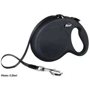 Flexi New CLASSIC L 8m med band – svart
