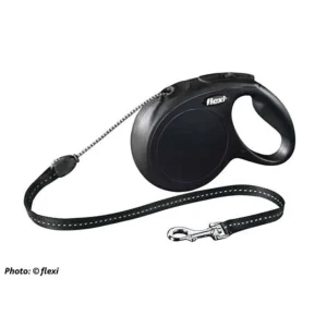 Flexi New CLASSIC M 8m med lina – svart