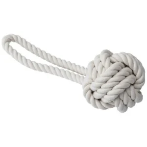Flossrepboll med handtag XL – Naturvit
