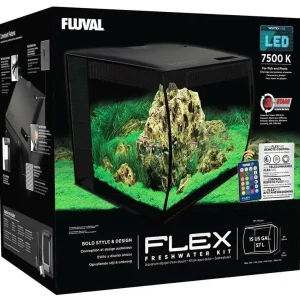 Fluval Flex LED 57LSvart 41x39x39cm 9.5W 7500K 500L/H