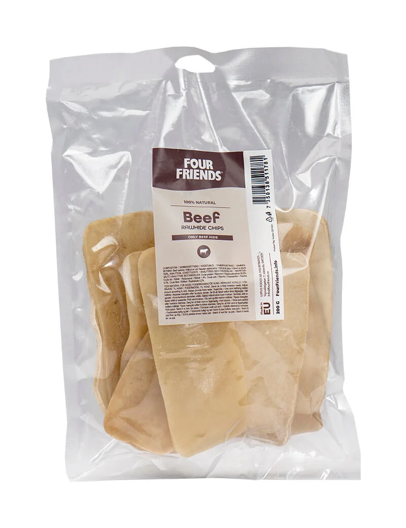 Four Friends Beef Rawhide Chips 200g