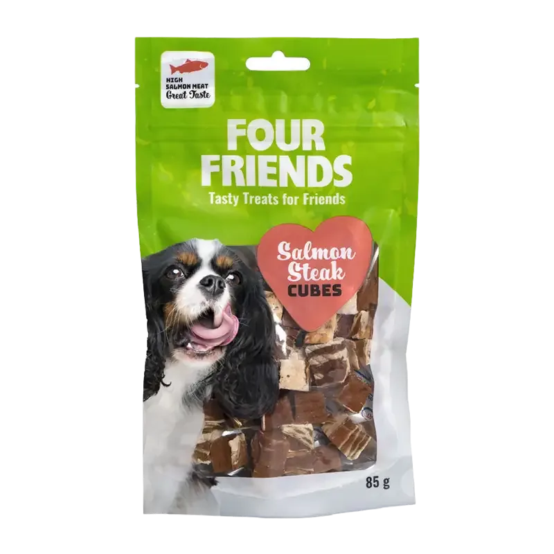 FourFriends Salmon Steak Cubes – 85 G