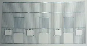 Frontgaller 100x40cm 2 Dörrar 4 Foderkoppshål