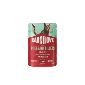 Fynd Carnilove Cat Pouch Jelly rich in Pheasant enriched with Raspberry Leaves – 85 g
