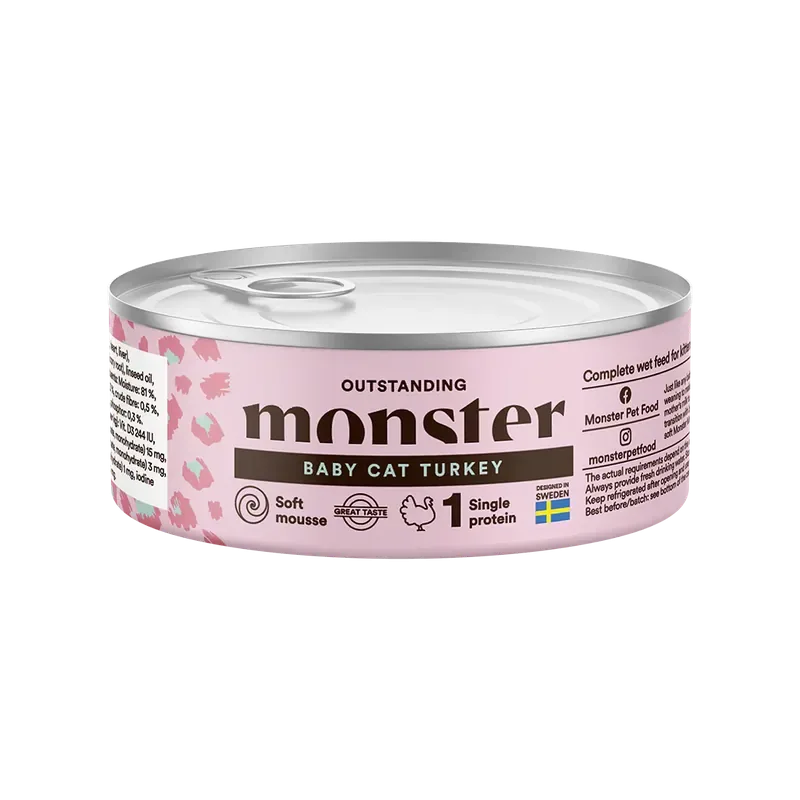 Fynd Monster Cat Baby Mousse 12 x 100 g för kattungar
