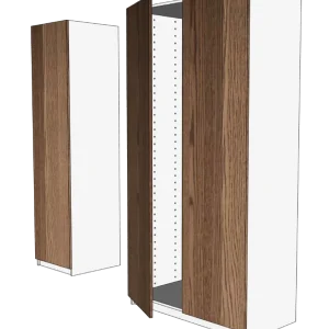 Garderobsdörr i mörk ek – 50×230 cm