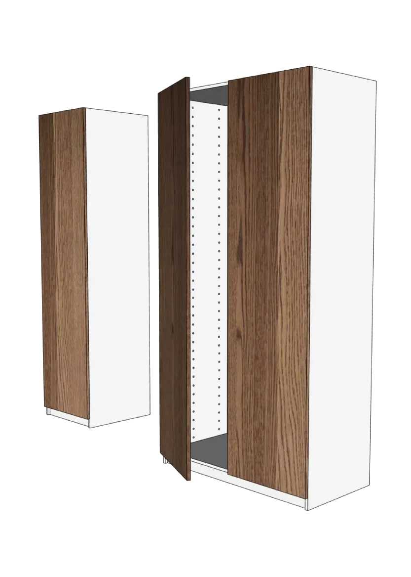Garderobsdörr i mörk ek – 50×230 cm
