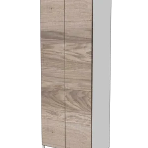Garderobsdörrar 75×230 (2x37cm) – Raw Oak White
