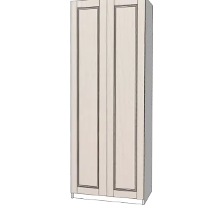 Garderobsdörrar i ask, med ram och dekorlist – 75×230 cm ( 2×37 cm)