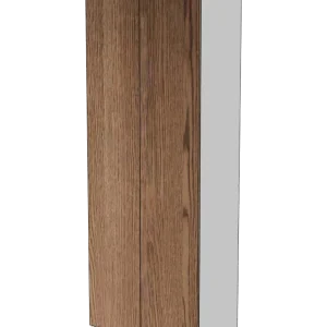Garderobsdörrar i mörk ek – 75×195 cm (2 x37cm)