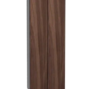 Garderobsdörrar i valnöt – 75×230 cm (2×37 cm)