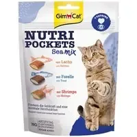 GimCat Nutri Pockets 150 g – Ekonomipack Sea Mix 3 x 150 g Nedsatt pris