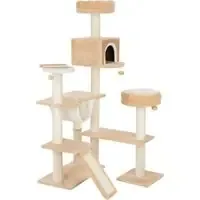 Gingerbread House klösträd med stege – Beige Begränsad tid
