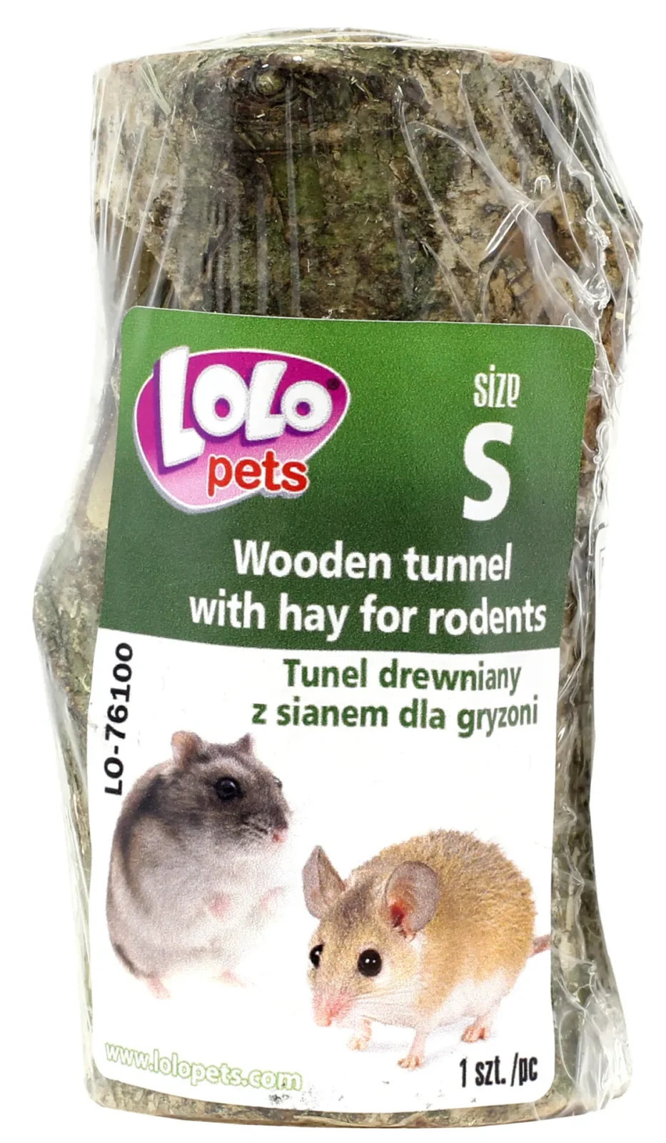 GnagarTunnel Björk Med Hö 10×5 cm Lolopets