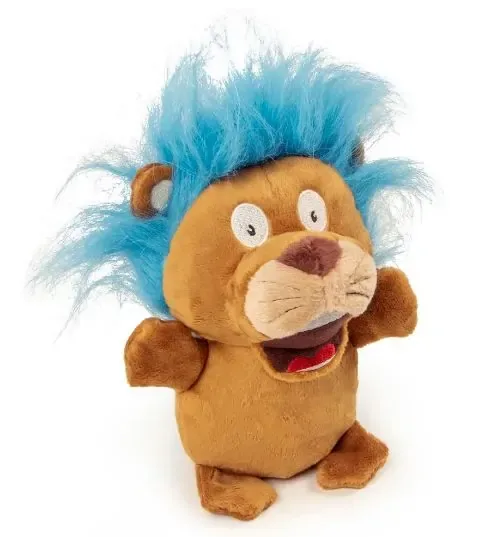 GoDog Silent Squeak Crazy Hair Lion – Tyst Pipande Hundleksak 20 cm