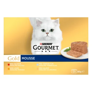 Gold Mousse V氓tfoder f枚r katt 12x85g
