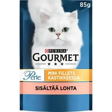 Gourmet Perle Lax Minifiléer i sås 85 g för katter Snabb frakt