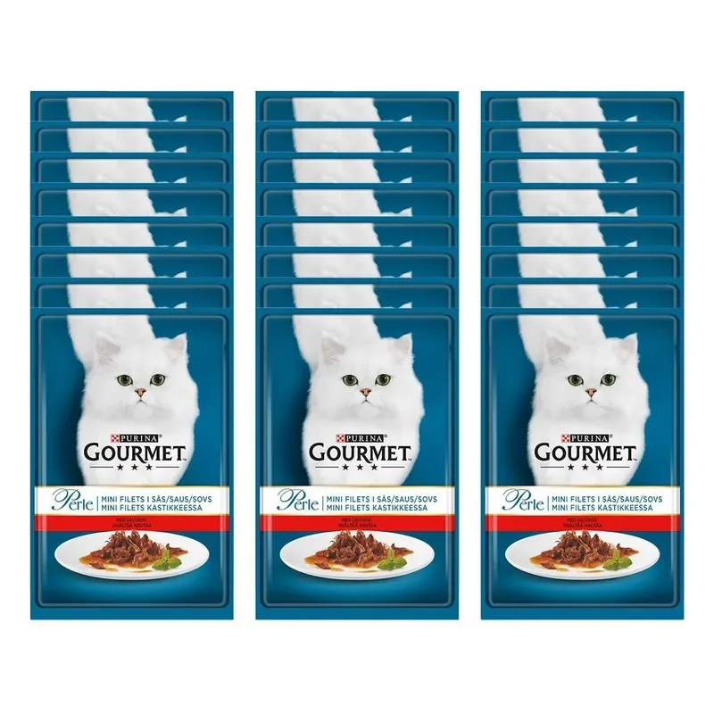 Gourmet Perle Minifiléer i Sås Oxkött 26×85 g Nedsatt pris