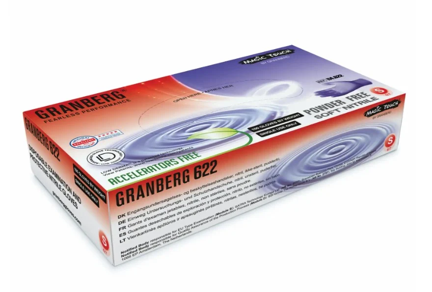 Granberg engångshandskar magic touch x-large 100st blå - Image 2