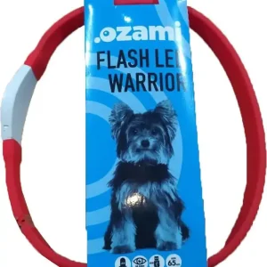 Halsband Flash Warrior Led Röd 65cm
