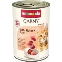 Handla nu Ekonomipack animonda Carny Kitten 24 x 400 g – Kalv, kyckling & kalkon
