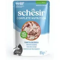 Handla nu Ekonomipack Schesir Complete Nutrition filé i gelé 24 x 85 g – Tonfisk med havsabborre