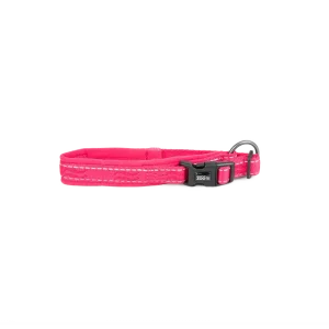 Handla nu Hundhalsband Rufus vadderat ställbart 15 mm x 2535 cm Rosa