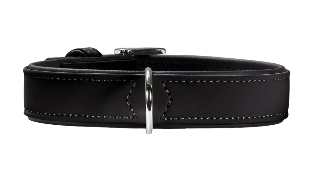 Handla nu Hundhalsband Softie Artificial Leather Svart ML 55cm